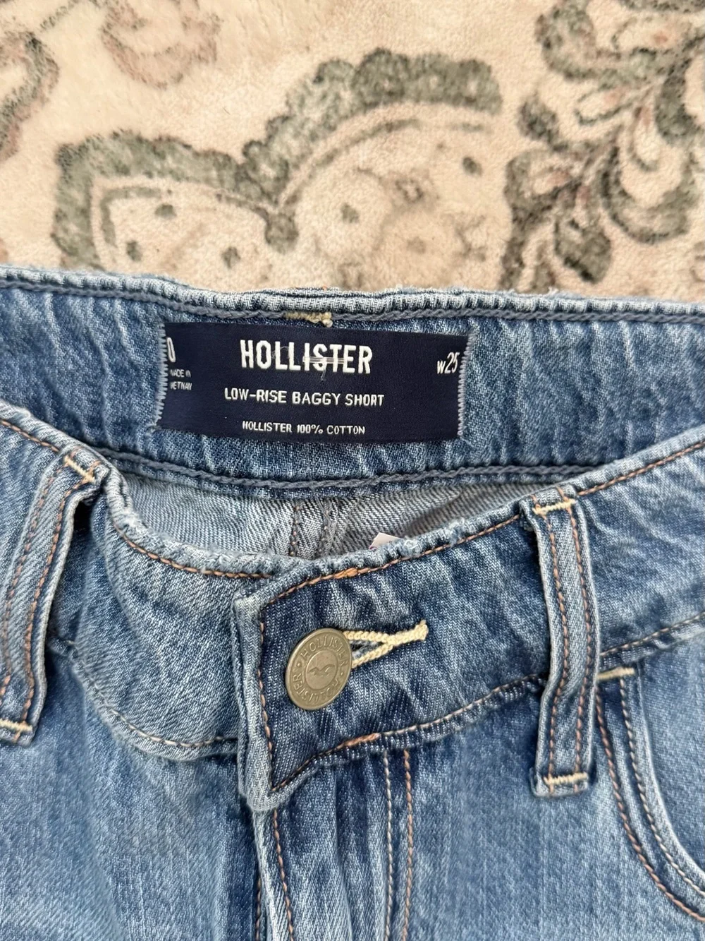 Hollister Light Blue Denim Cutoff Shorts